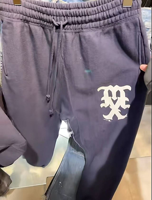 SAINT MICHAEL 25AW CREW SWEAT MX 日潮 橡筋做旧洗水长裤