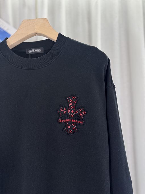 クロムハーツスーパーコピー 新しい布刺繍レーザー焼き花カップルパーカー