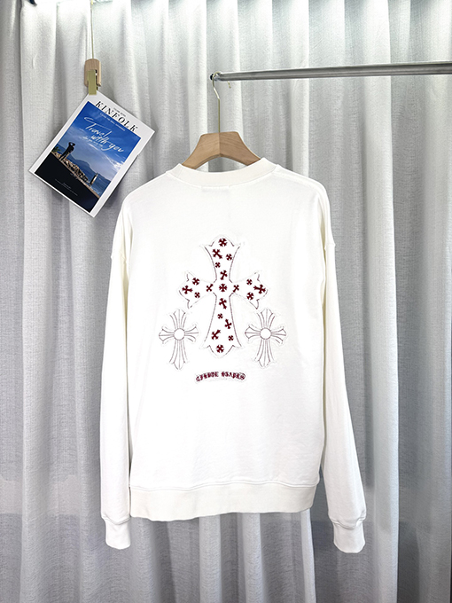 クロムハーツスーパーコピー 新しい布刺繍レーザー焼き花カップルパーカー