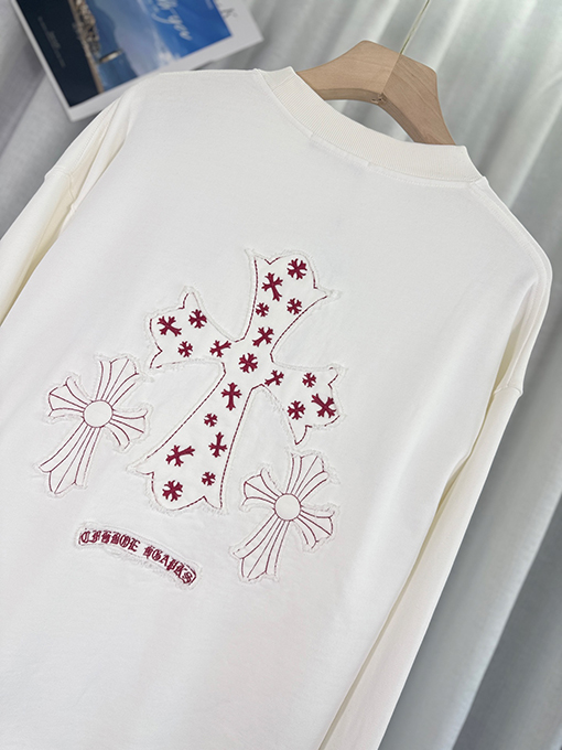 クロムハーツスーパーコピー 新しい布刺繍レーザー焼き花カップルパーカー