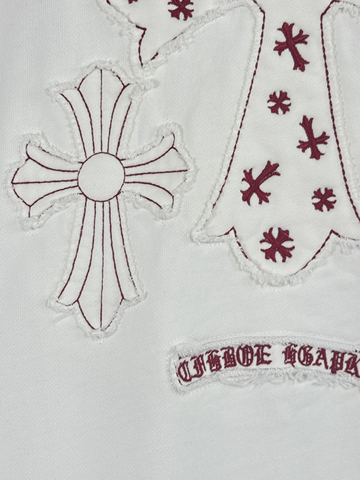 クロムハーツスーパーコピー 新しい布刺繍レーザー焼き花カップルパーカー