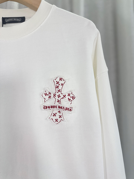 クロムハーツスーパーコピー 新しい布刺繍レーザー焼き花カップルパーカー
