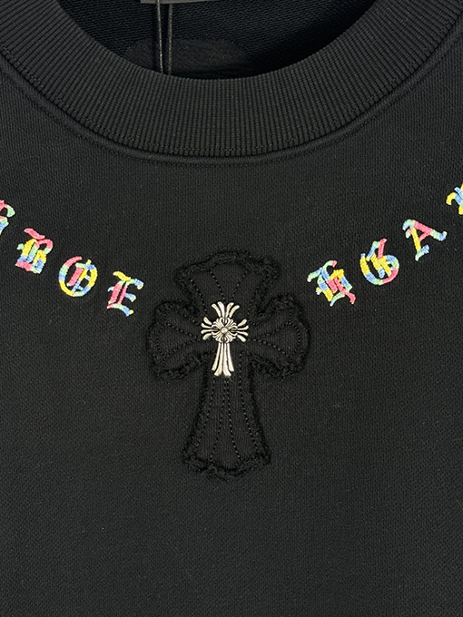 クロムハーツ 新しいアメリカのレーザー焼き花3 D立体刺繍カップルパーカー