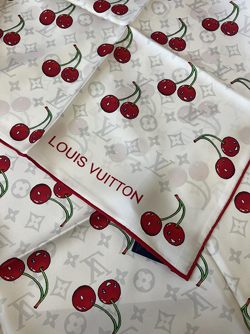 LV x TM Monogram Cerise シルクスカーフ