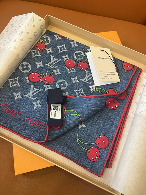 LV x TM Monogram Cerise ファッションシルクスカーフ