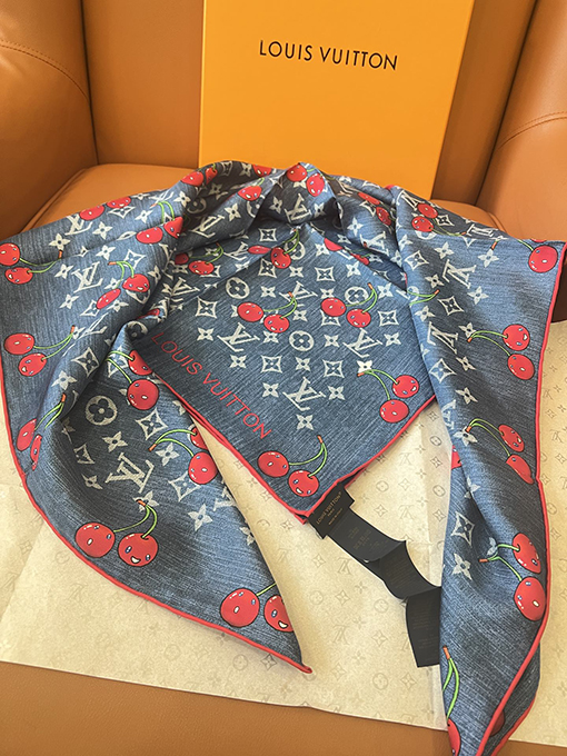 LV x TM Monogram Cerise ファッションシルクスカーフ