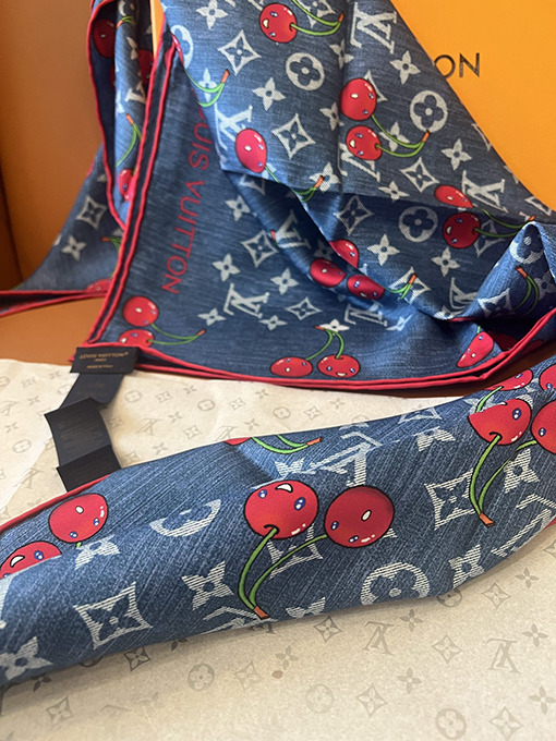 LV x TM Monogram Cerise ファッションシルクスカーフ