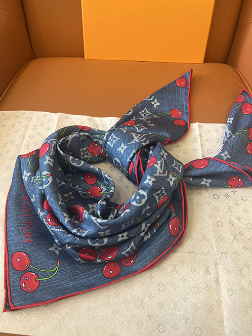 LV x TM Monogram Cerise ファッションシルクスカーフ