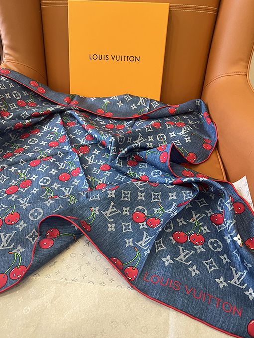 LV x TM Monogram Cerise ファッションシルクスカーフ