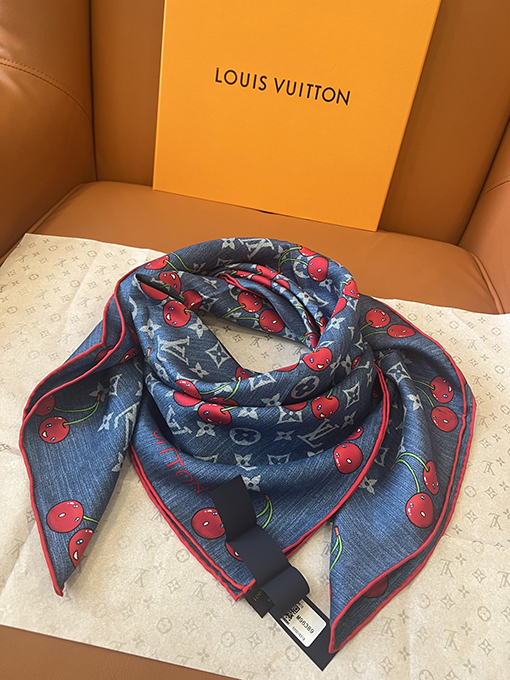 LV x TM Monogram Cerise ファッションシルクスカーフ