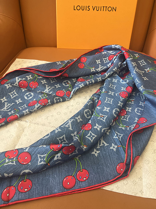 LV x TM Monogram Cerise ファッションシルクスカーフ
