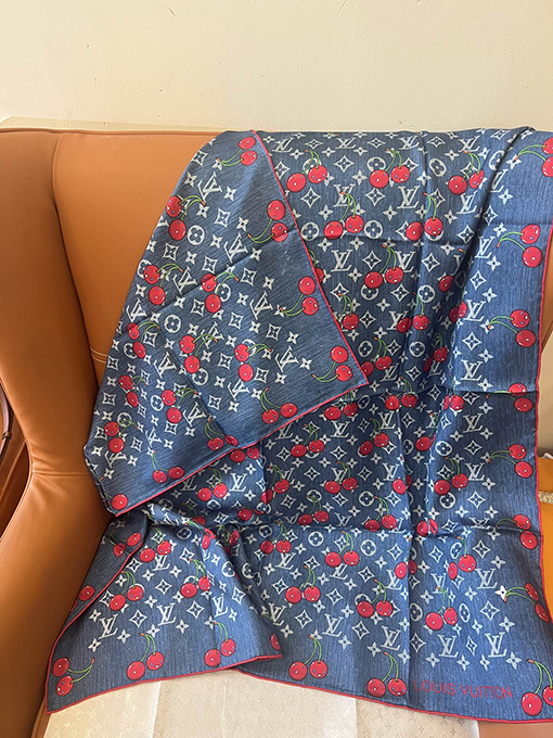 LV x TM Monogram Cerise ファッションシルクスカーフ
