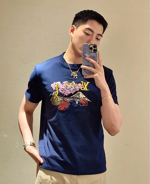 ルイヴィトン Nigo コラボ刺繍半袖Tシャツ