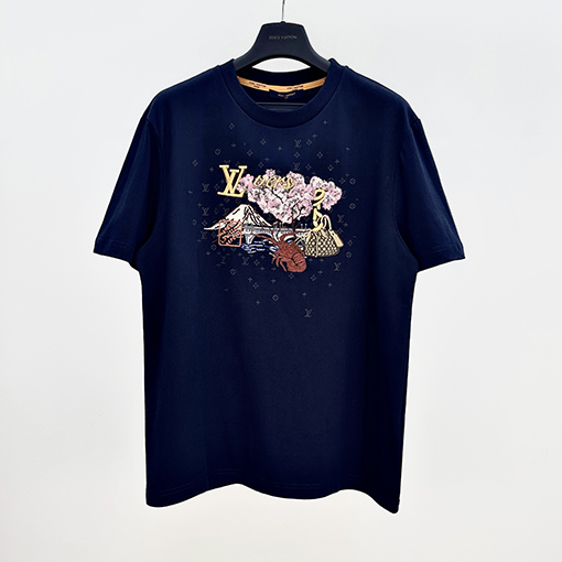 ルイヴィトン Nigo コラボ刺繍半袖Tシャツ