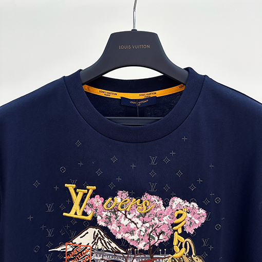 ルイヴィトン Nigo コラボ刺繍半袖Tシャツ