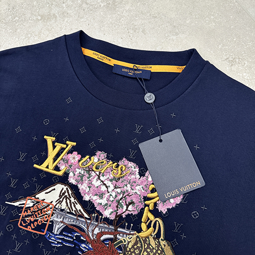 ルイヴィトン Nigo コラボ刺繍半袖Tシャツ