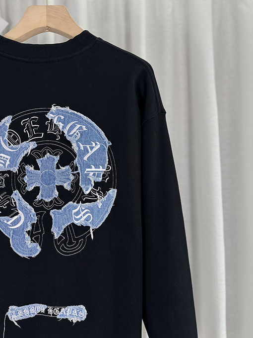 クロムハーツ パッチ刺繍古いカップルパーカー