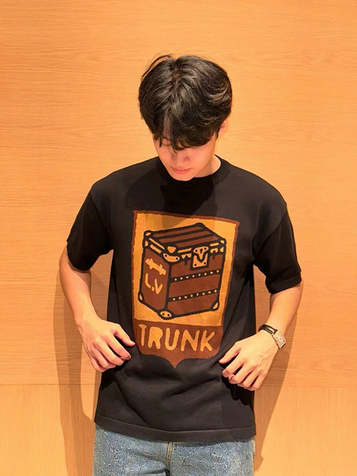 ルイヴィトン コラボハードケースジャカードニット半袖Tシャツ