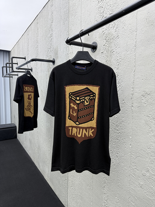 ルイヴィトン コラボハードケースジャカードニット半袖Tシャツ