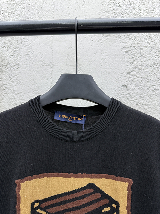 ルイヴィトン コラボハードケースジャカードニット半袖Tシャツ
