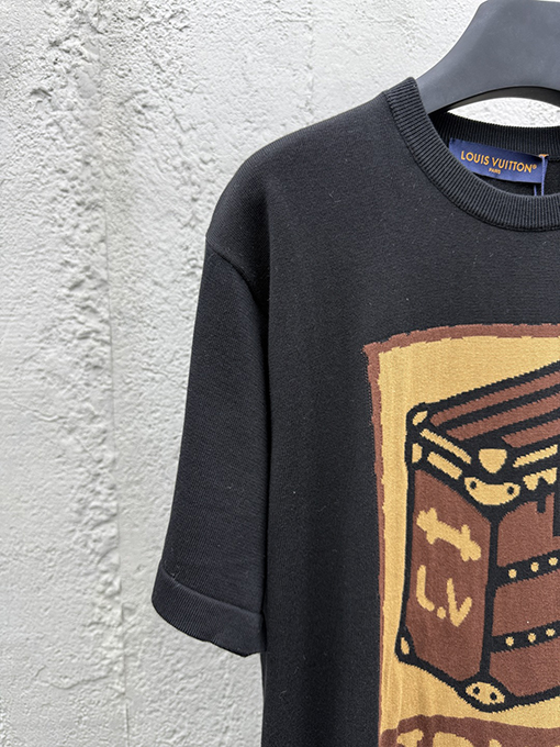 ルイヴィトン コラボハードケースジャカードニット半袖Tシャツ