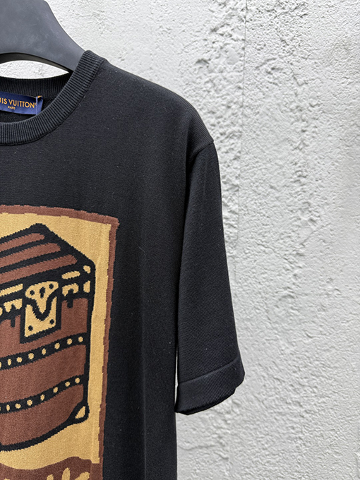 ルイヴィトン コラボハードケースジャカードニット半袖Tシャツ