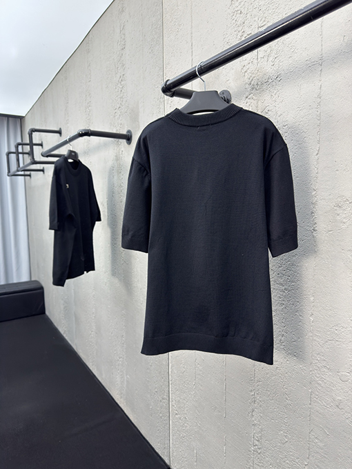 フェンディ FFメタリックロゴウールニット半袖Tシャツ