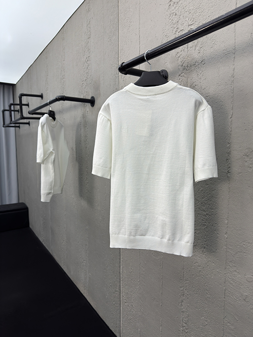 フェンディ FFメタリックロゴウールニット半袖Tシャツ