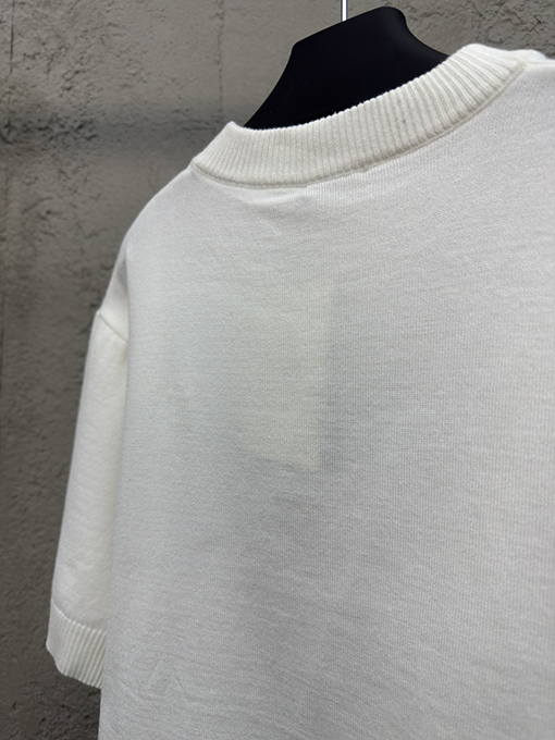 フェンディ FFメタリックロゴウールニット半袖Tシャツ