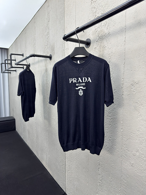 プラダ ジャカードウール半袖Tシャツ