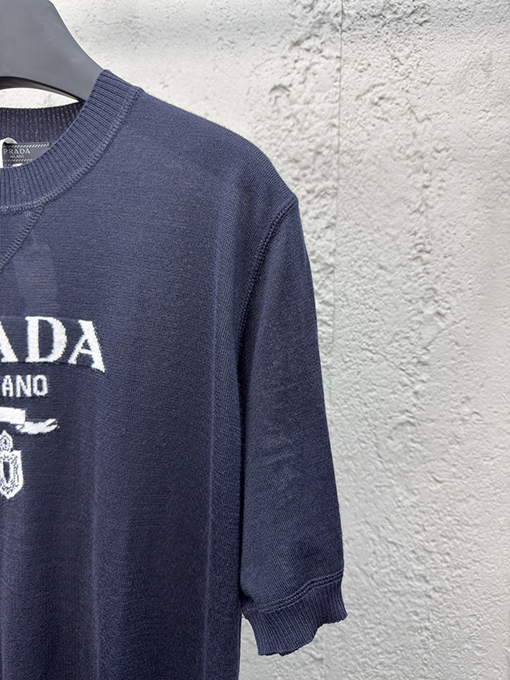 プラダ ジャカードウール半袖Tシャツ