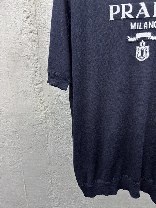 プラダ ジャカードウール半袖Tシャツ