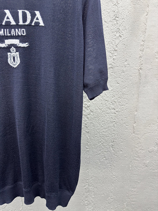 プラダ ジャカードウール半袖Tシャツ