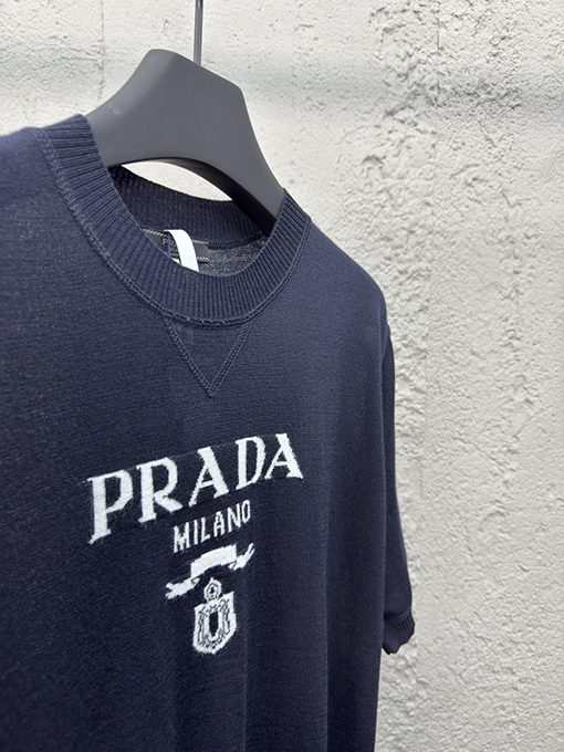 プラダ ジャカードウール半袖Tシャツ