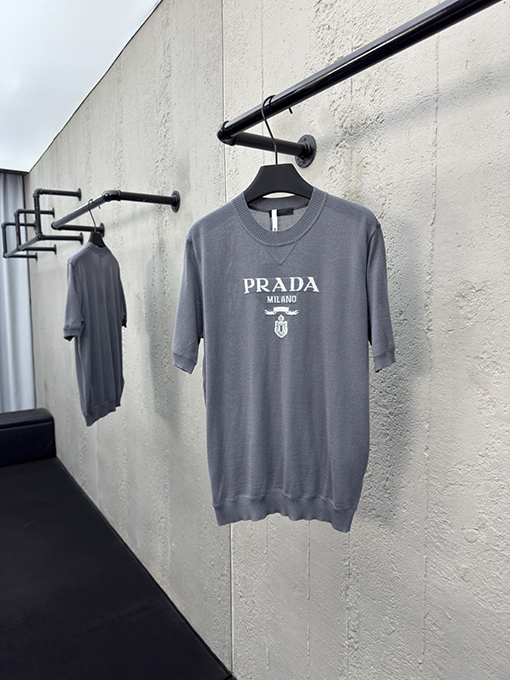 プラダ ジャカードウール半袖Tシャツ