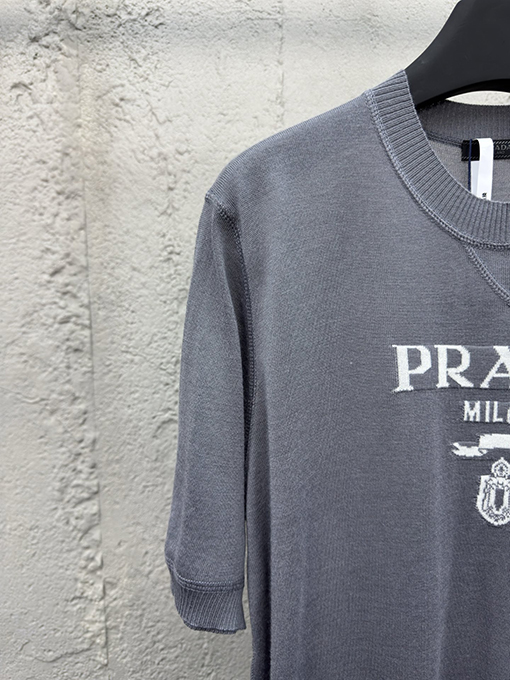プラダ ジャカードウール半袖Tシャツ