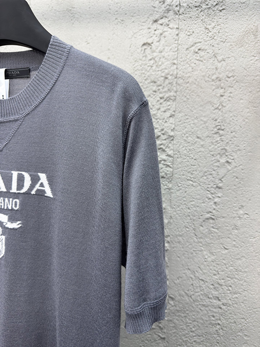 プラダ ジャカードウール半袖Tシャツ