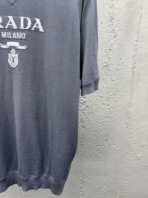 プラダ ジャカードウール半袖Tシャツ