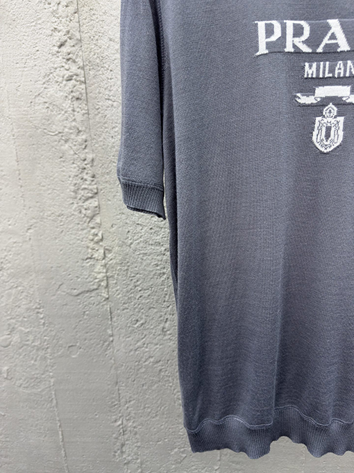 プラダ ジャカードウール半袖Tシャツ