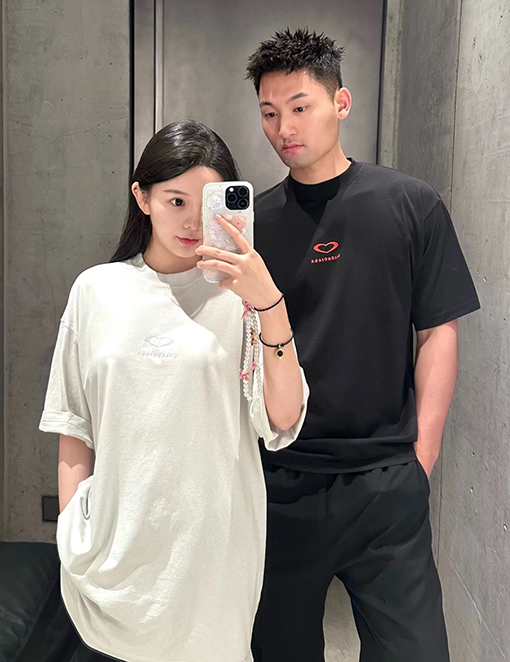 バレンシアガ 七夕限定ファッション刺繍半袖Tシャツ