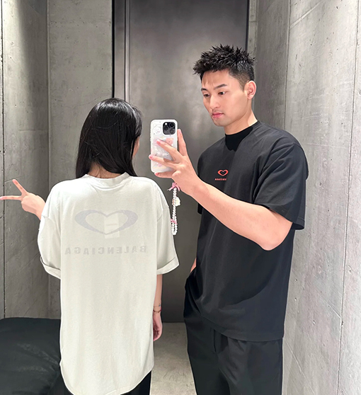 バレンシアガ 七夕限定ファッション刺繍半袖Tシャツ
