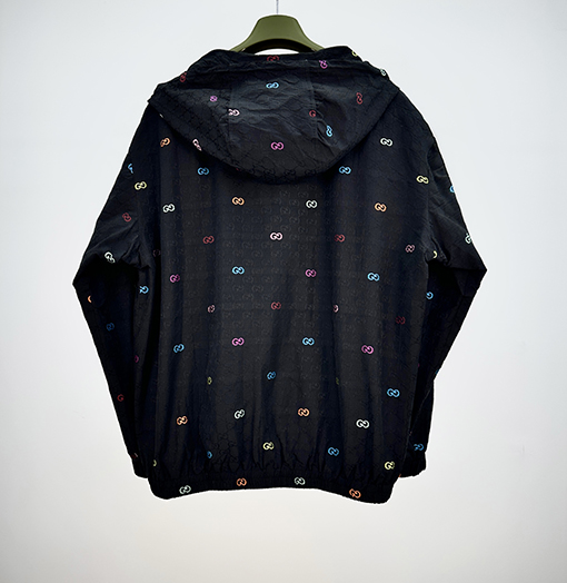 グッチ カラフルな刺繍キャンバスジャケット