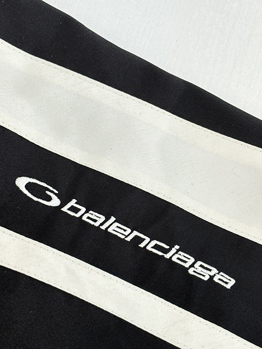 バレンシアガ Balenciag ロゴ刺繍パッチワークジッパージャケット