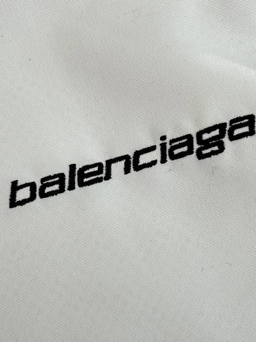 バレンシアガ Balenciag アルファベットロゴ刺繍対照色ステッチナイロンパンツ