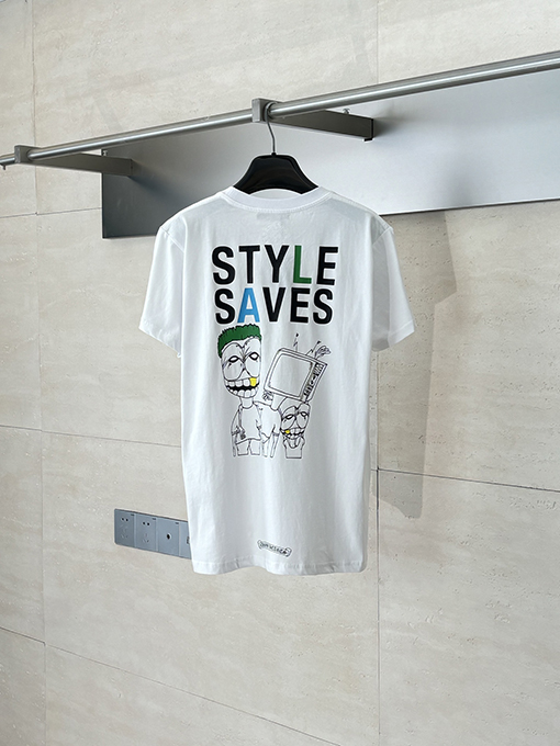 クロムハーツ 新作「STYLE SAVES」グラフィティ悪役アルファベット半袖Tシャツ
