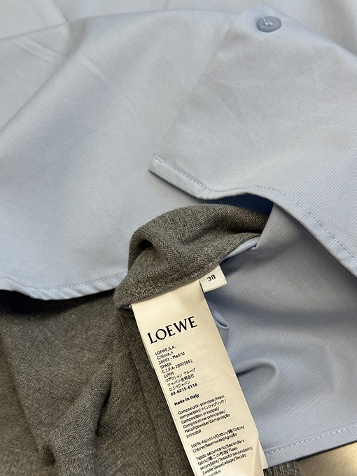 ロエベ ステッチウールミックス長袖シャツ