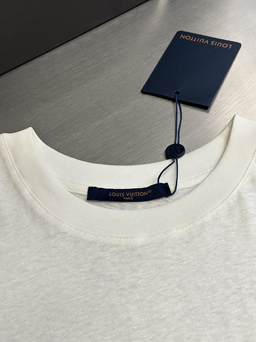 ルイヴィトン スノーフレークコットンメタルダイヤモンド半袖Tシャツ