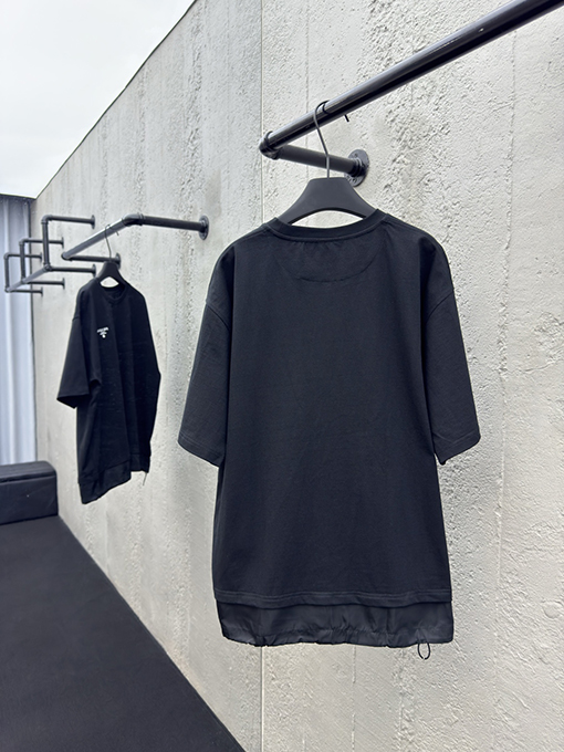 プラダコピー クラシックロゴステッチ半袖Tシャツ