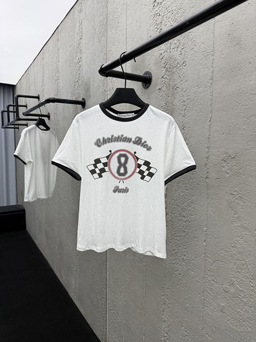 ディオール プリントされたアルファベットTシャツ