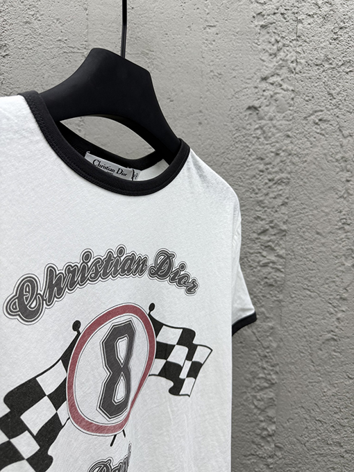 ディオール プリントされたアルファベットTシャツ